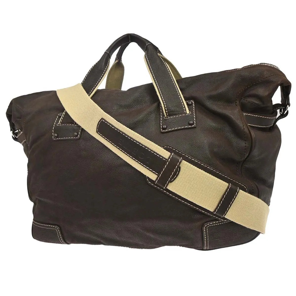 Loewe Anagram Bag Leather Brown Leather Handbag (Pre-Owned)