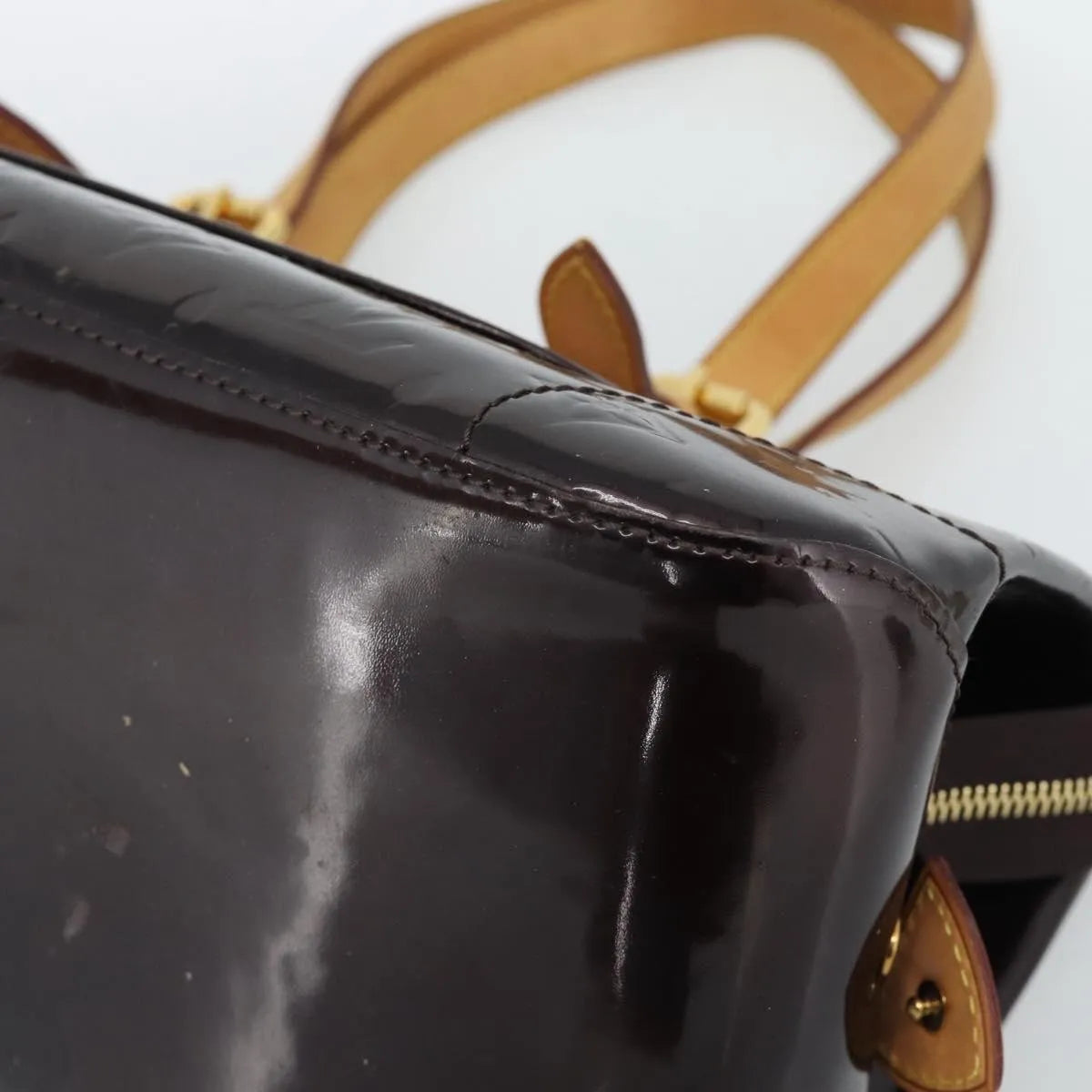 Louis Vuitton Rosewood Avenue Handbag Monogram Brown Patent_Leather Handbag (Pre-Owned)