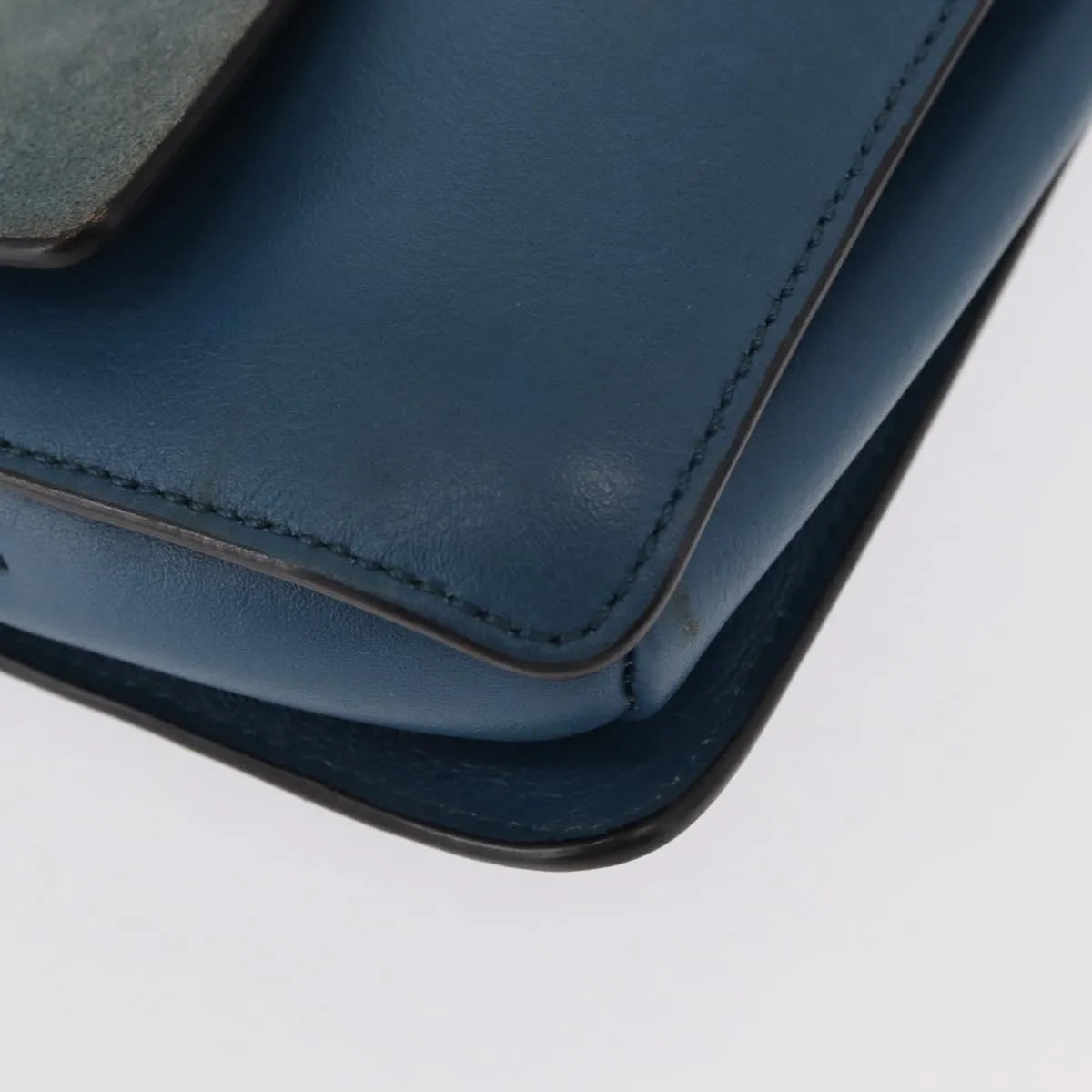Chloe Faye Leather And Suede Blue Suede Shoulder Bag Bag (Pre-Owned)