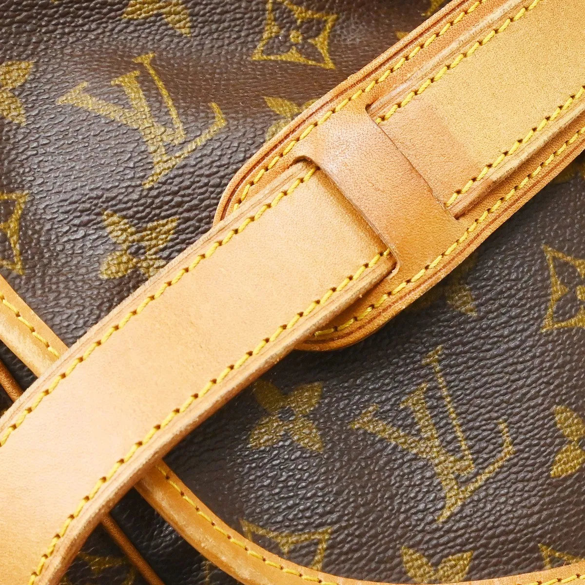Louis Vuitton Saumur Handbag Monogram Canvas Brown Canvas Shoulder Bag Bag (Pre-Owned)