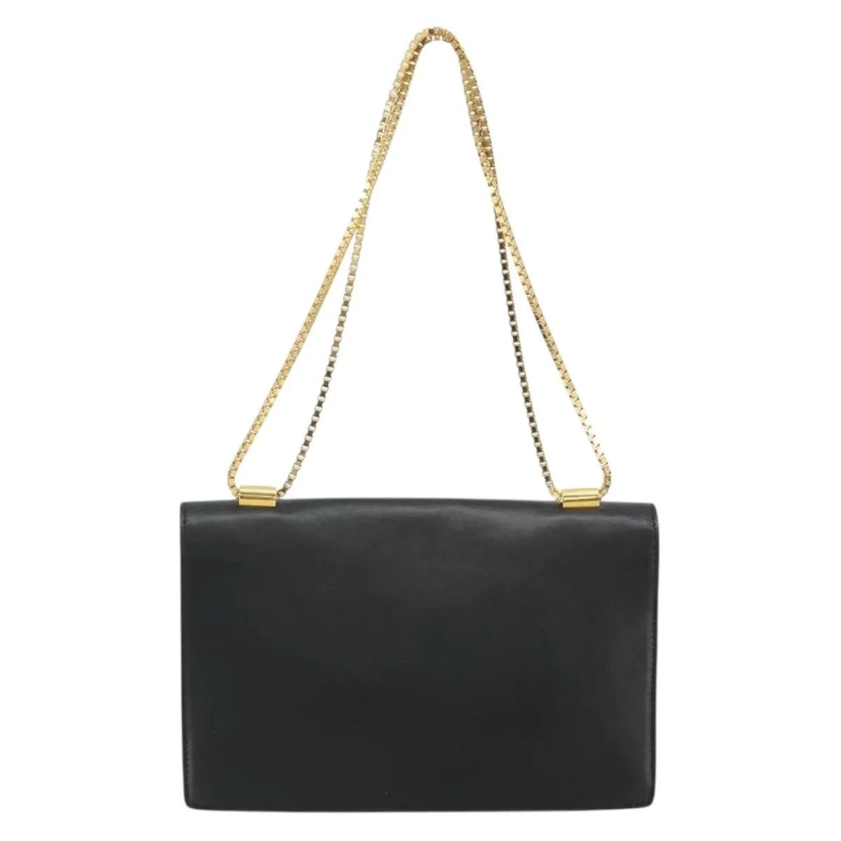 Versace Medusa Flap Chain Leather Black Leather Shoulder Bag Bag (Pre-Owned)