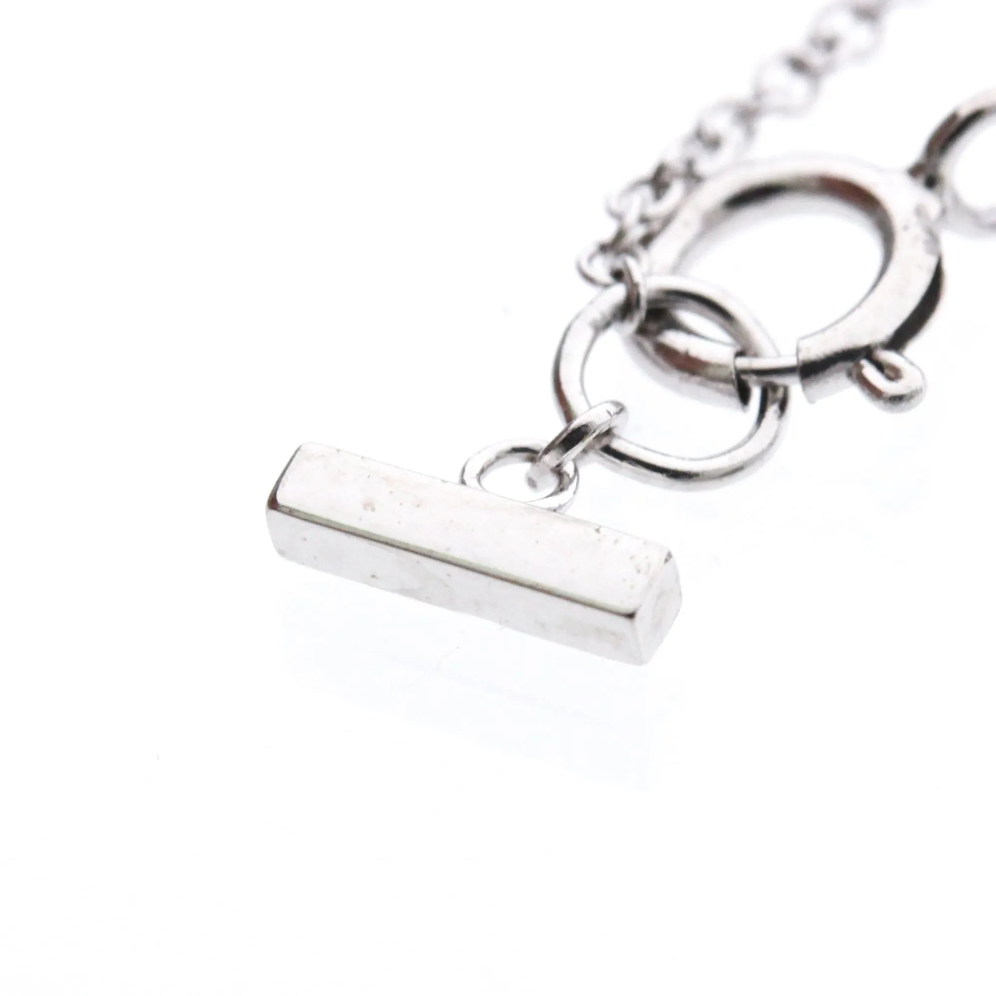 Tiffany & Co. T Smile Pendant 18K White Gold Silver White_Gold Necklace Jewelry (Pre-Owned)