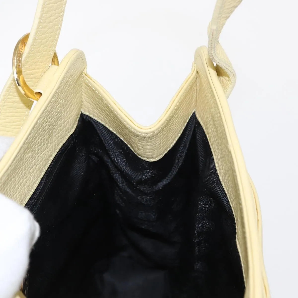 Loewe Vintage Leather Yellow Leather Shoulder Bag Bag (Pre-Owned)