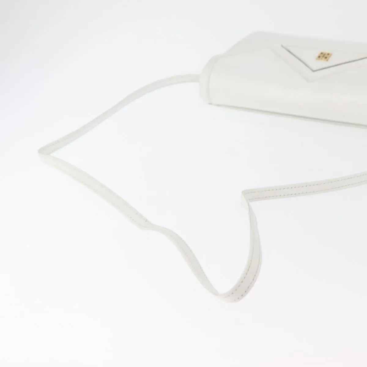 Givenchy Vintage 4G Leather White_Gold Leather Shoulder Bag Bag (Pre-Owned)