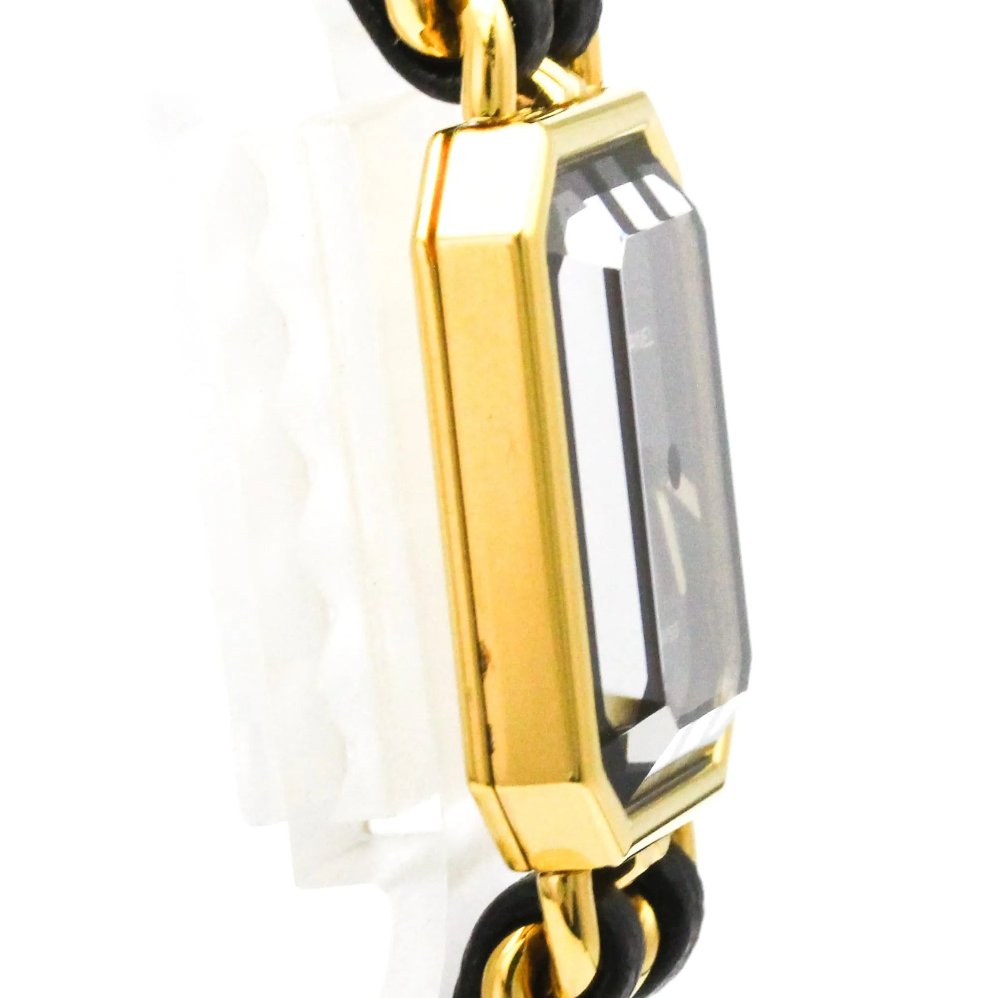 Chanel Premiere Rock Quartz Watch Plated Metal And Leather Watch (Pre-Owned)