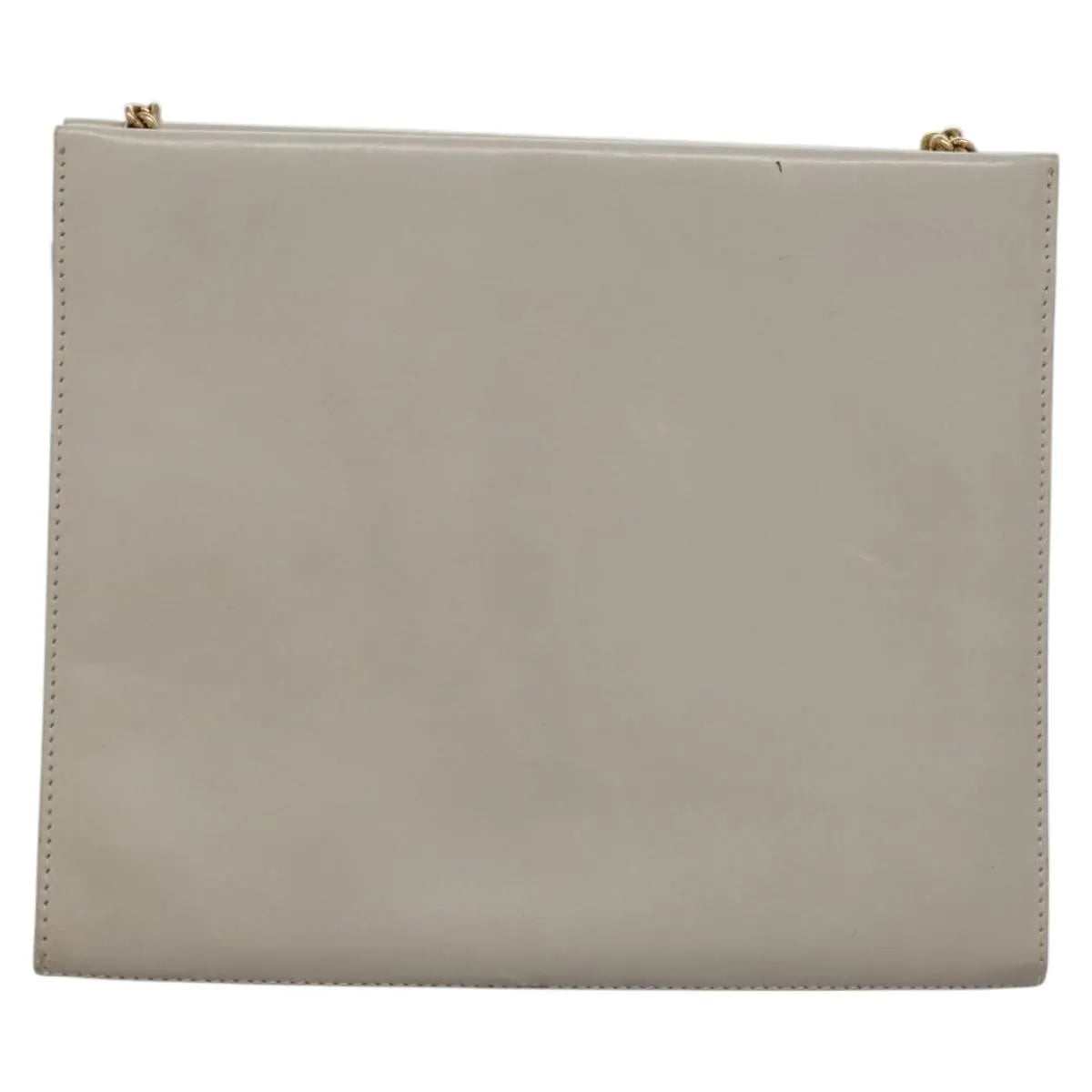 Salvatore Ferragamo Vintage Chain Leather Beige Leather Shoulder Bag Bag (Pre-Owned)
