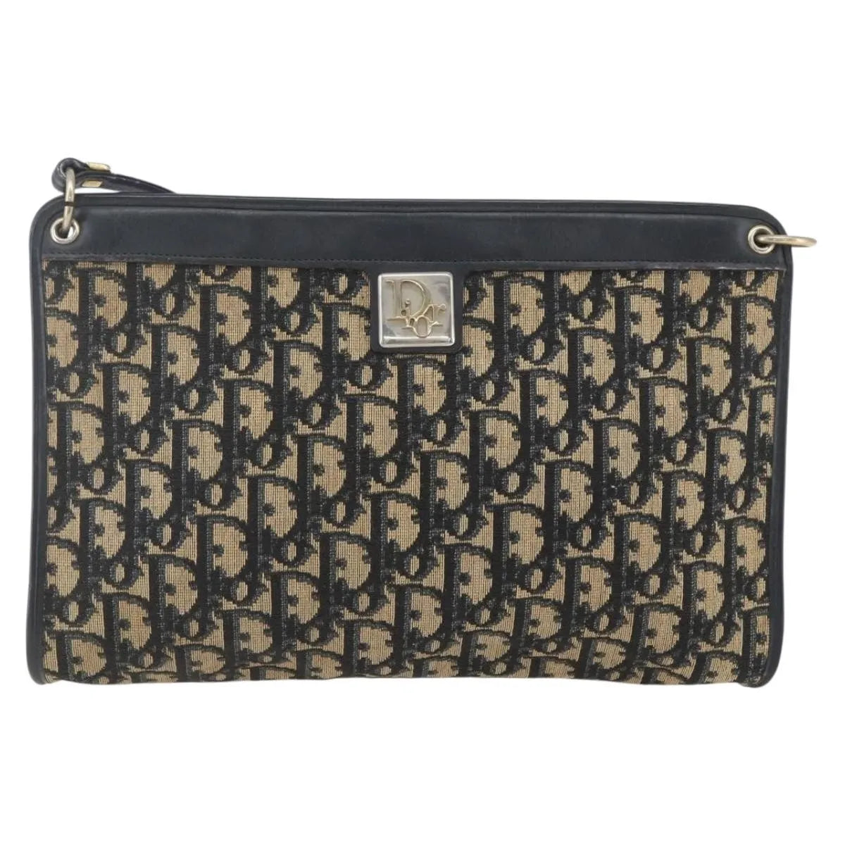 Christian Dior Vintage Trotter Canvas Navy Canvas Shoulder Bag Bag (Pre-Owned)