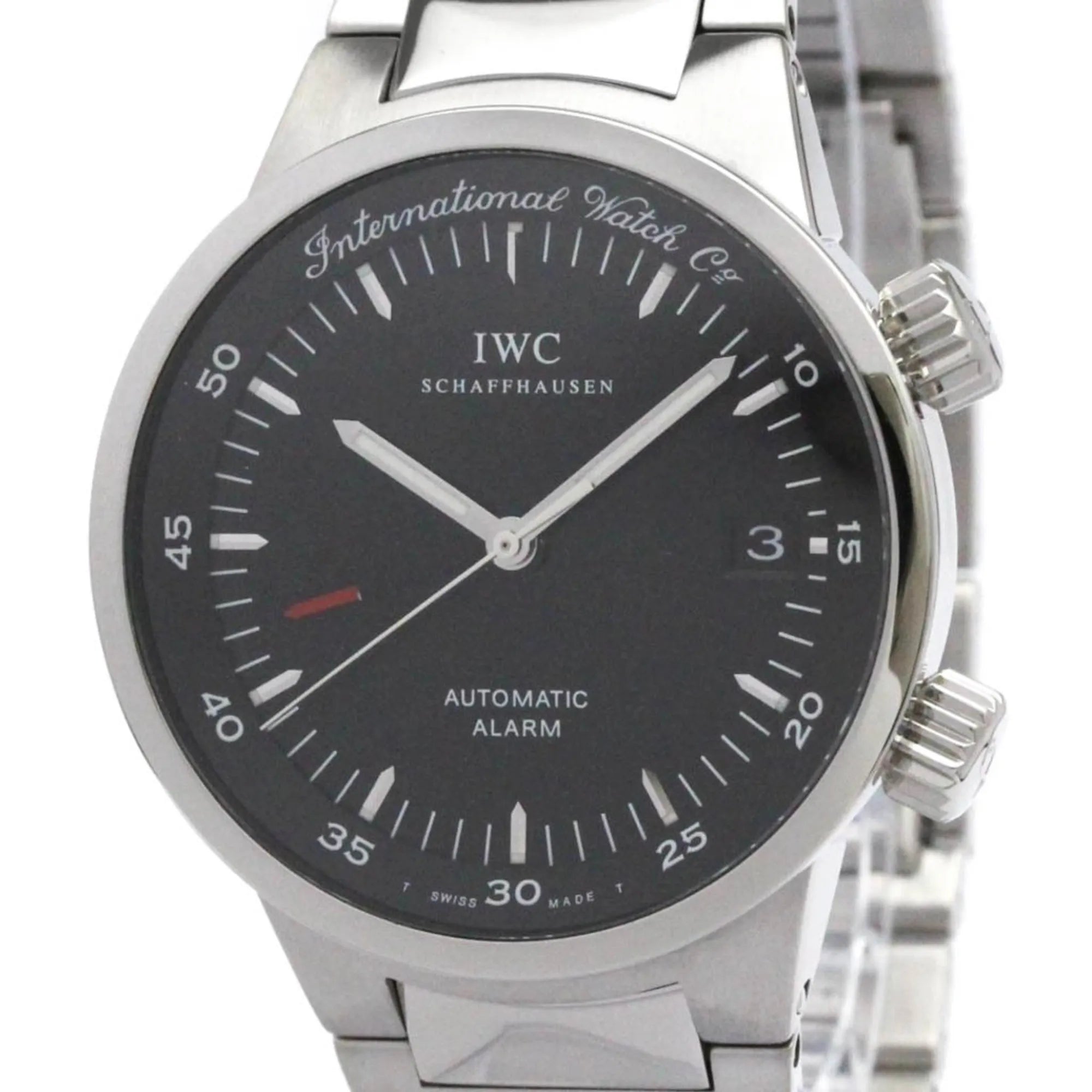 Iwc Schaffhausen Gst Automatic Alarm Stainless Steel Watch (Pre-Owned)