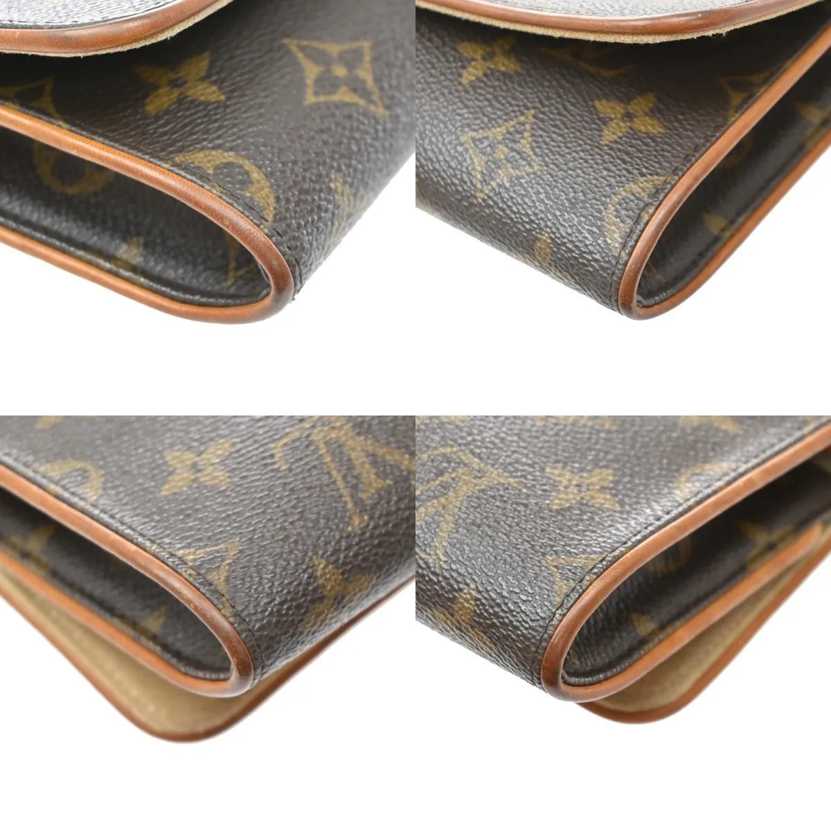 Louis Vuitton Twin Monogram Brown Canvas Clutche & Pouche Bag (Pre-Owned)