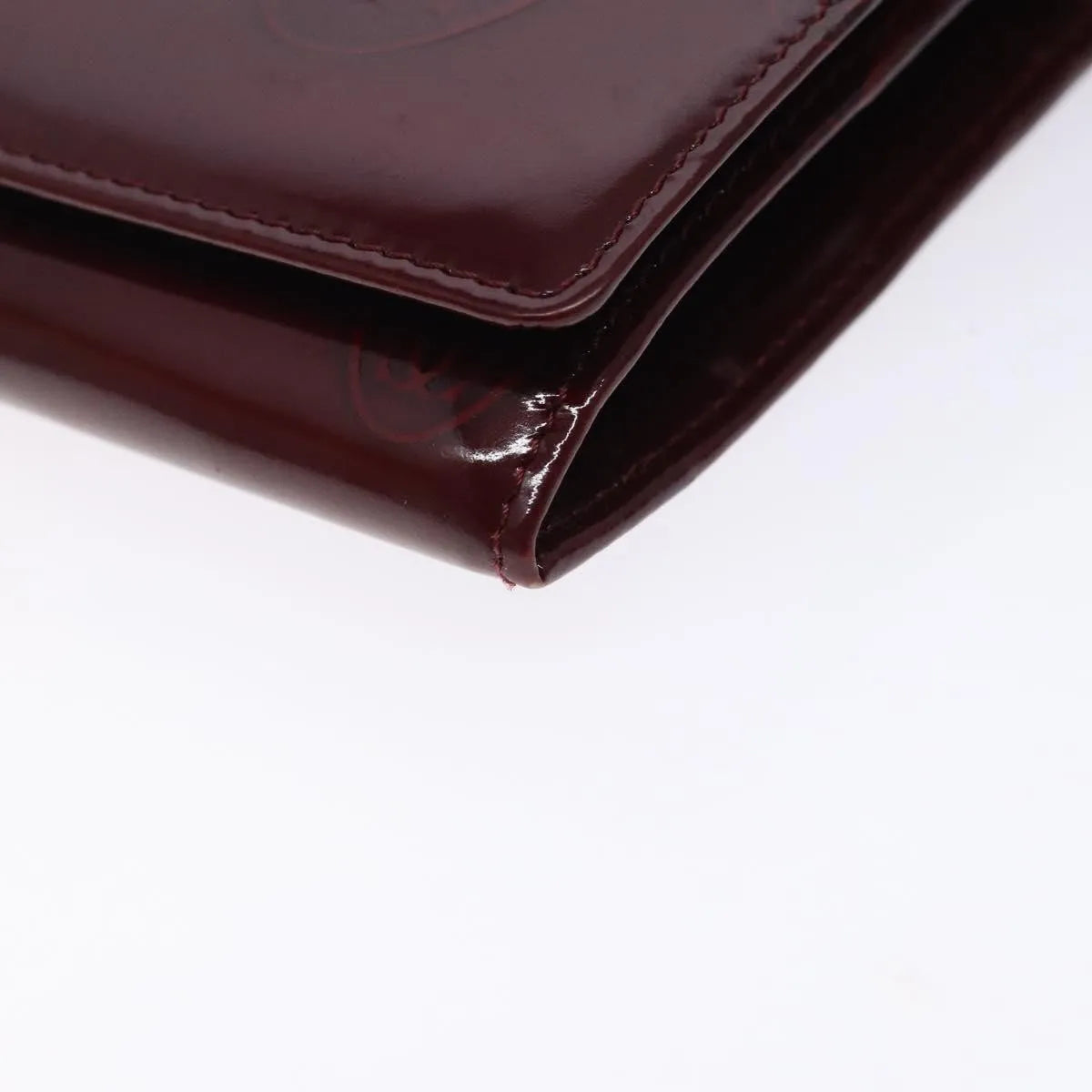 Cartier Happy Birthday Long Patent Leather Burgundy Patent_Leather Wallets Accessory (Pre-Owned)