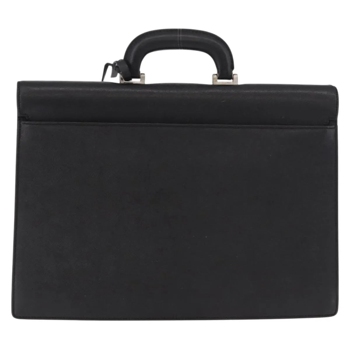 Burberry Vintage Leather Black Leather Briefcase Bag (Pre-Owned)
