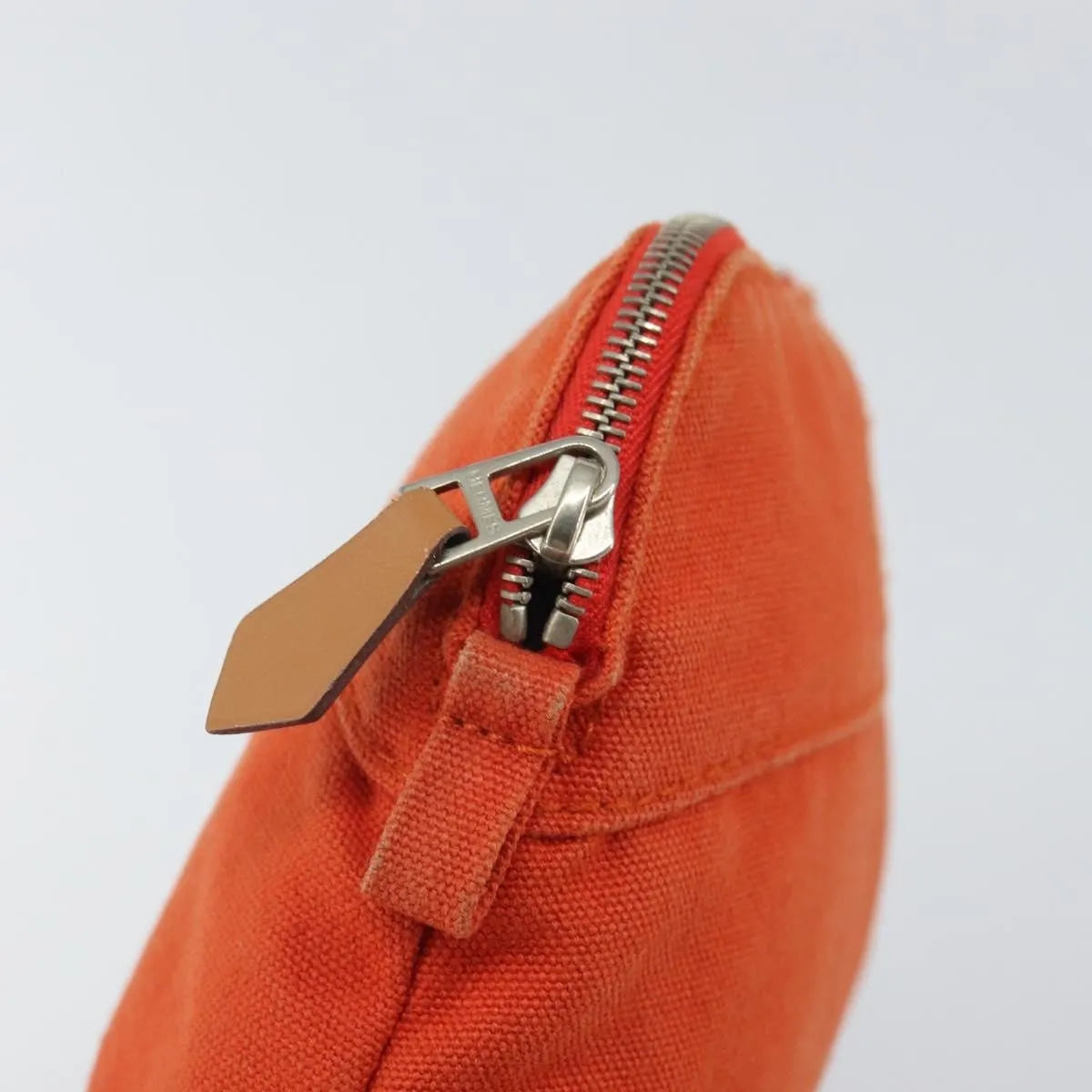 Hermes Bolide Canvas Orange Canvas Clutche & Pouche Bag (Pre-Owned)