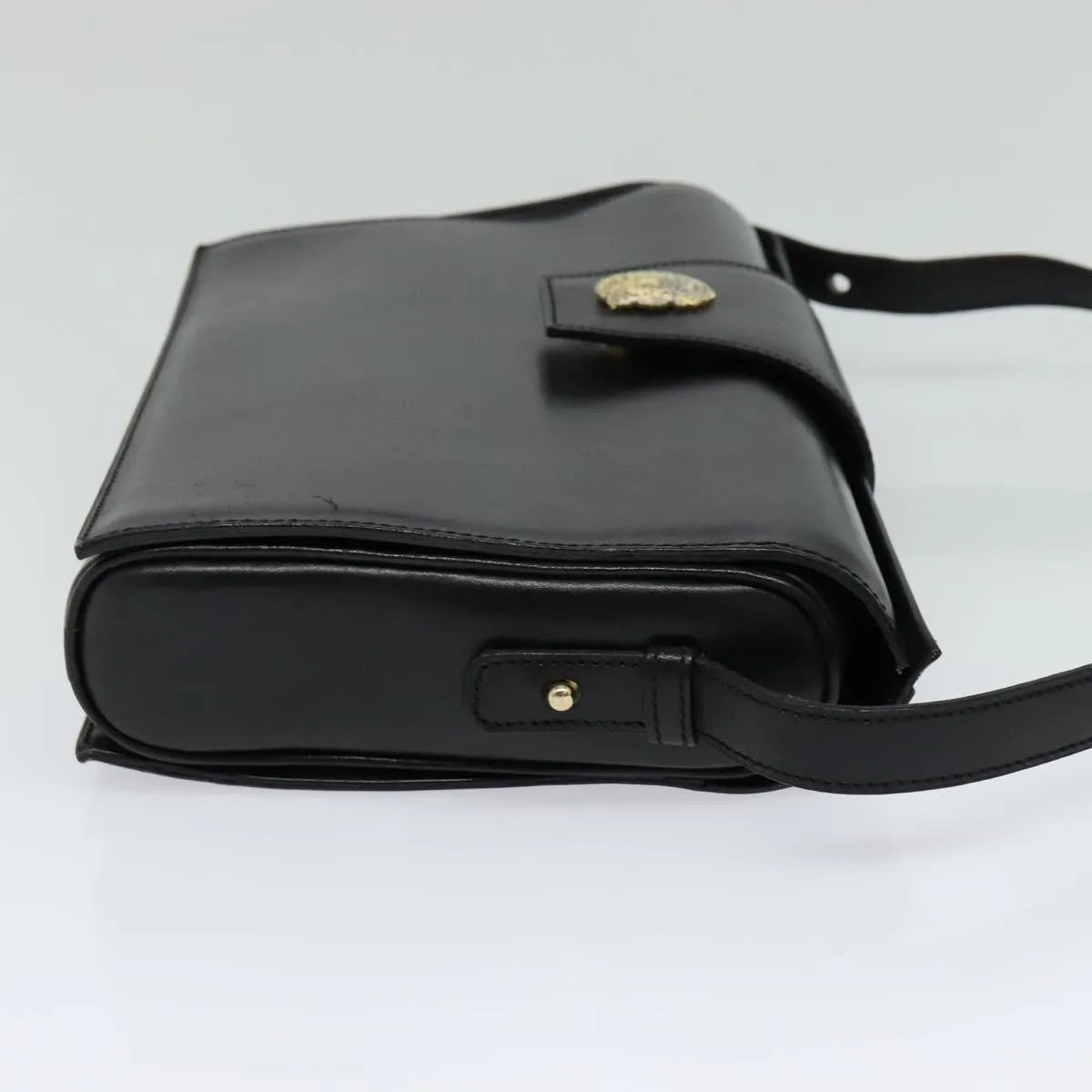 Celine Vintage Leather Black Leather Shoulder Bag Bag (Pre-Owned)