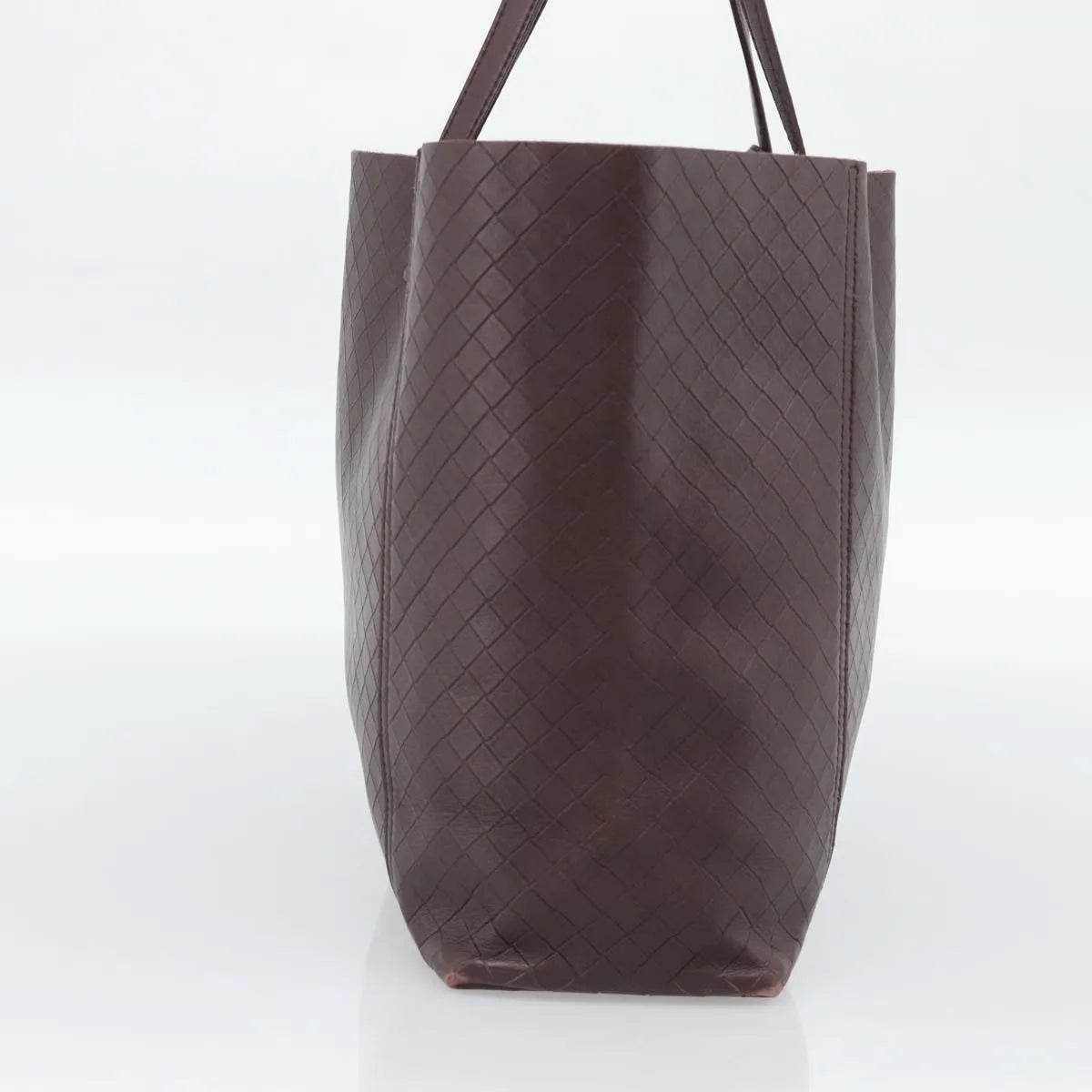 Bottega Veneta Intrecciomirage Tote Leather Brown Leather Tote Bag Bag (Pre-Owned)