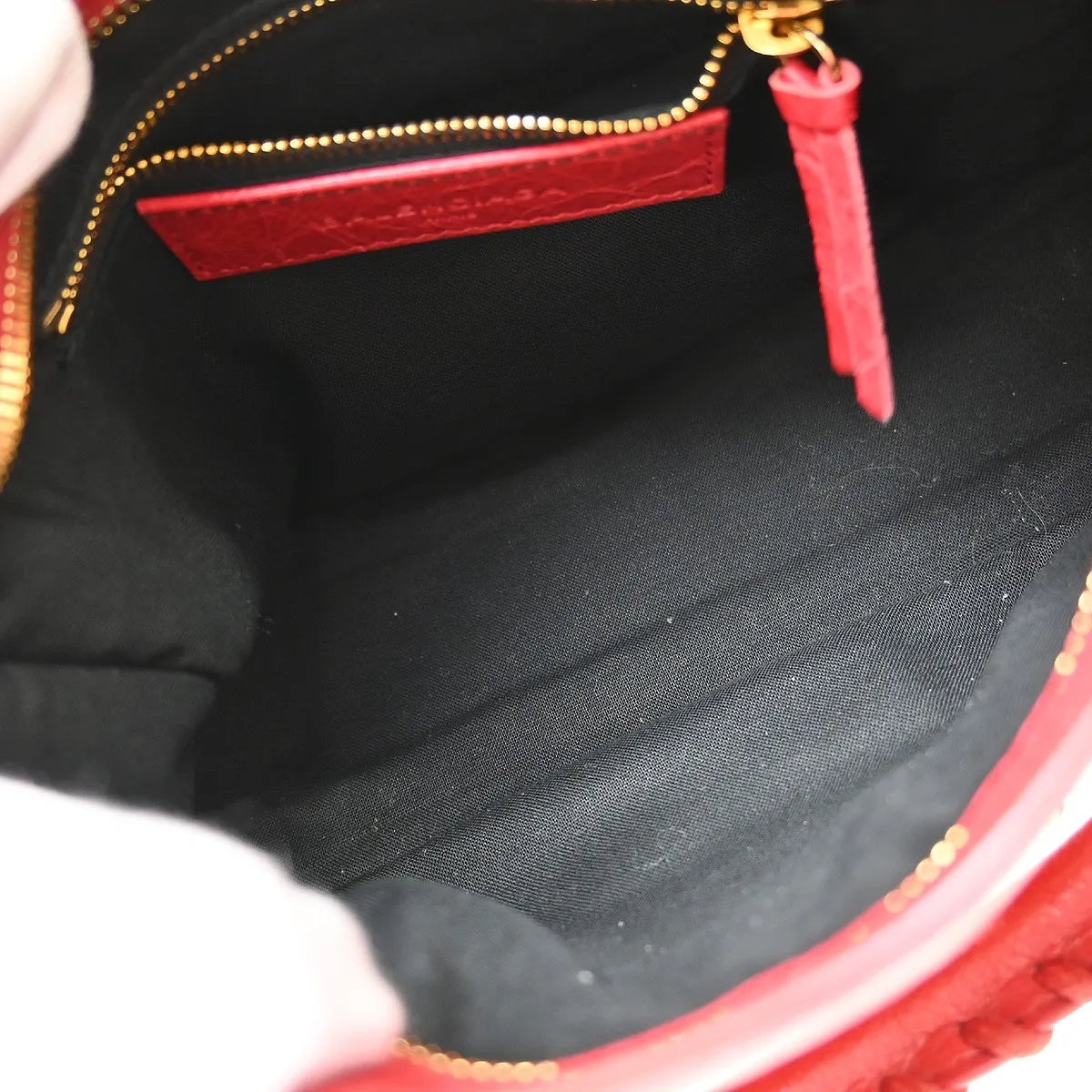 Balenciaga City Classic Studs Leather Red Leather Handbag (Pre-Owned)