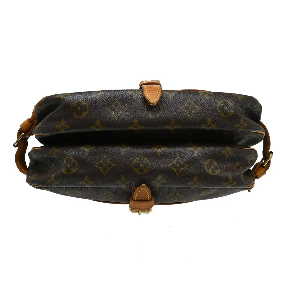 Louis Vuitton Saumur Monogram Canvas Brown Canvas Shoulder Bag Bag (Pre-Owned)