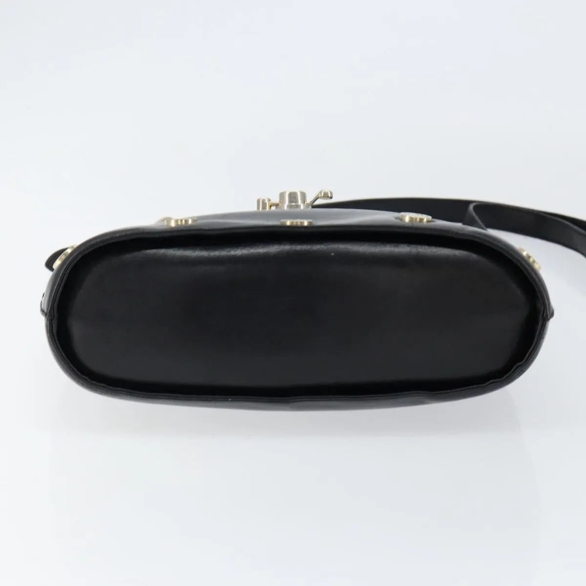 Salvatore Ferragamo Vintage Leather Black Leather Handbag (Pre-Owned)
