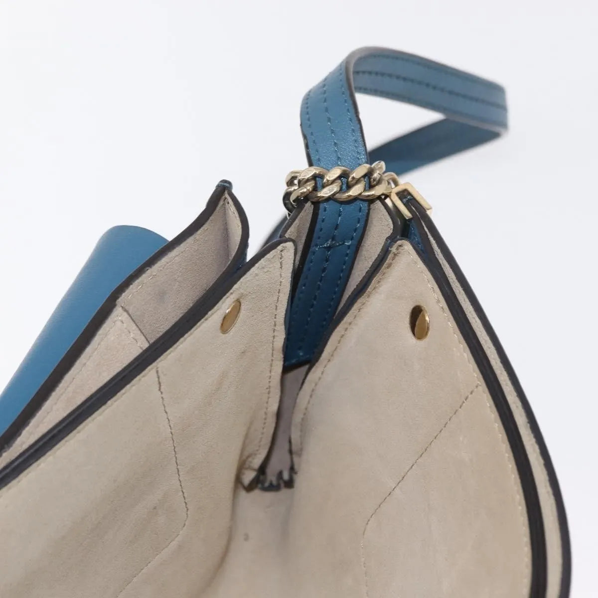 Chloe Faye Leather And Suede Blue Suede Shoulder Bag Bag (Pre-Owned)