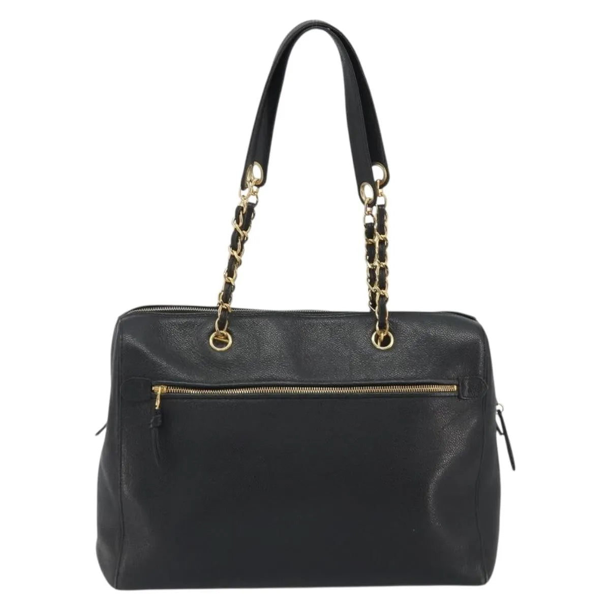 Chanel Vintage Timeless Zip Caviar Black Calfskin Shoulder Bag Bag (Pre-Owned)