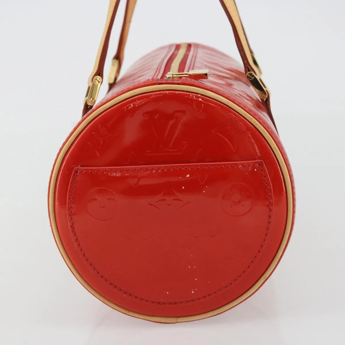 Louis Vuitton Bedford Monogram Vernis Red Patent_Leather Handbag (Pre-Owned)
