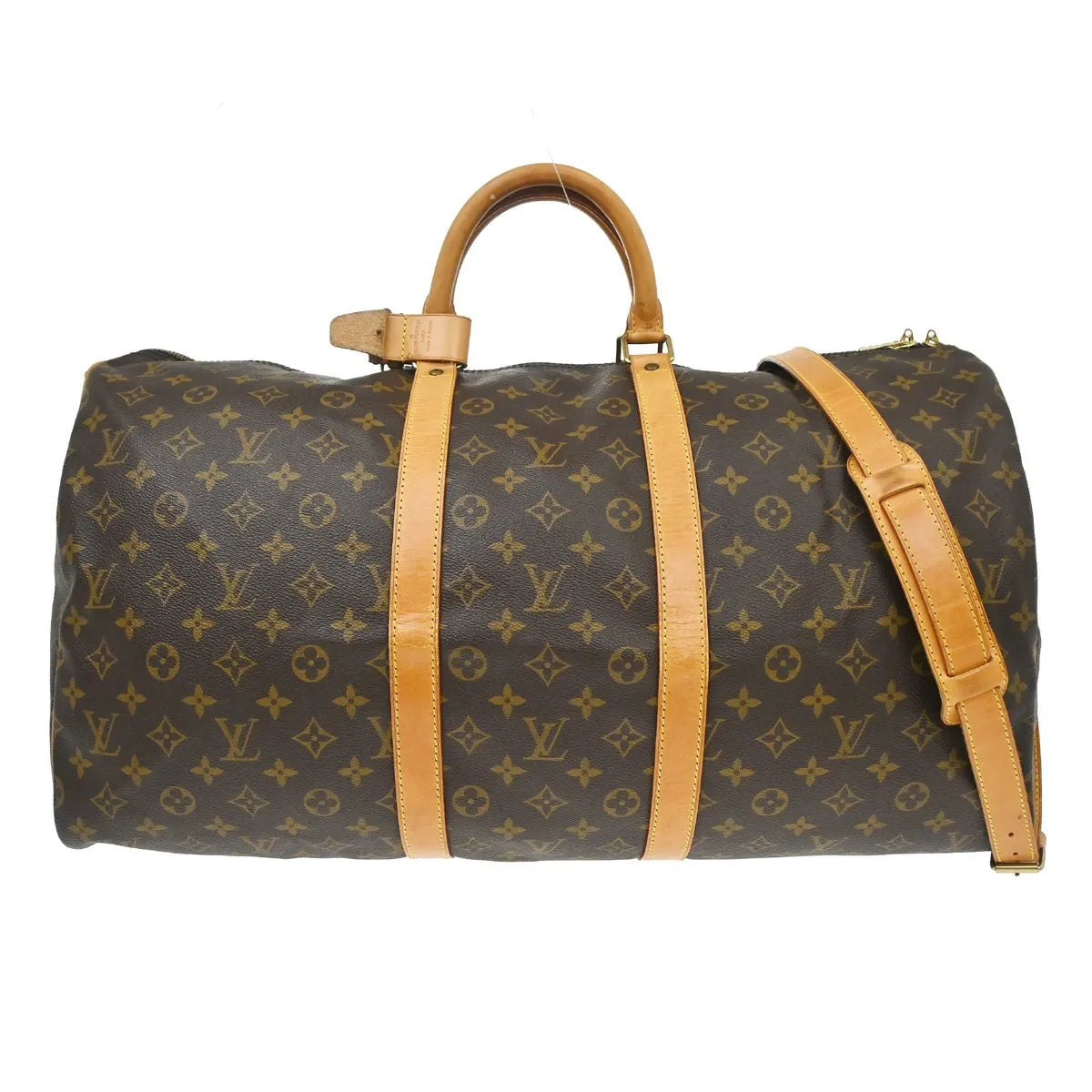Louis Vuitton Keepall Bandouliere Monogram Canvas Brown Canvas Travel Bag Bag (Pre-Owned)