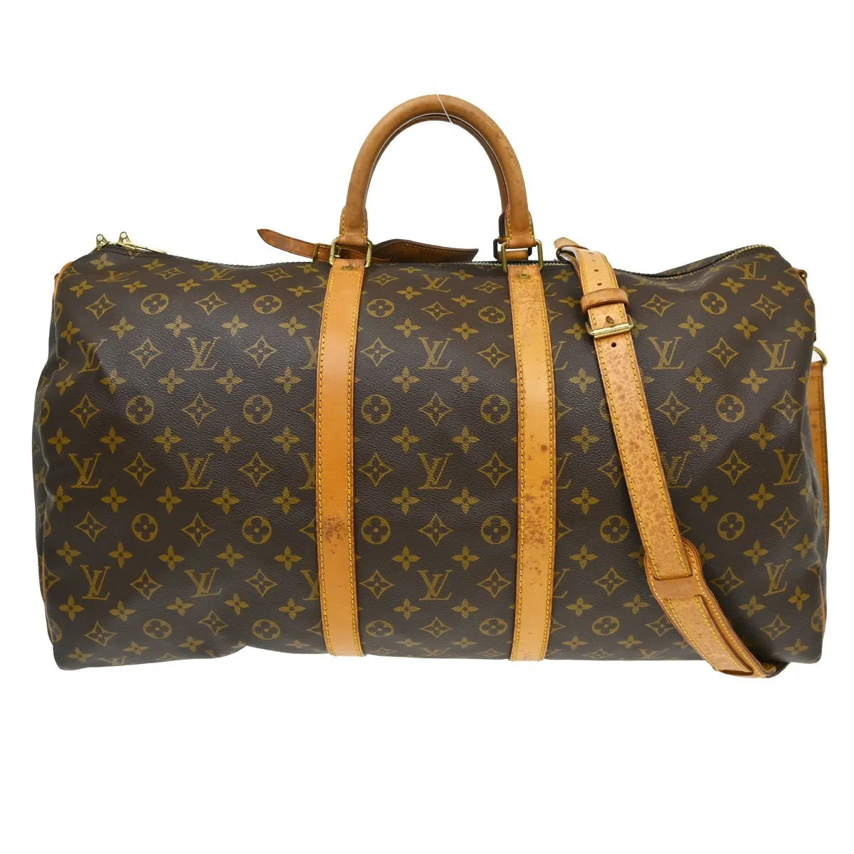 Louis Vuitton Keepall Bandouliere Monogram Canvas Brown Canvas Travel Bag Bag (Pre-Owned)