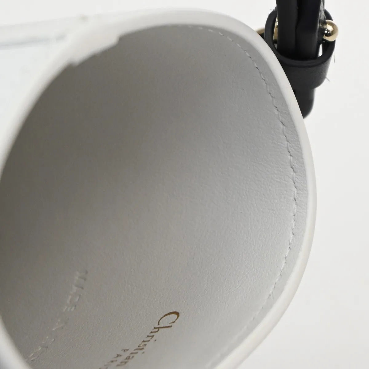 Christian Dior Vibe Bottle Holder Printed Leather White Leather Shoulder Bag Bag (Pre-Owned)