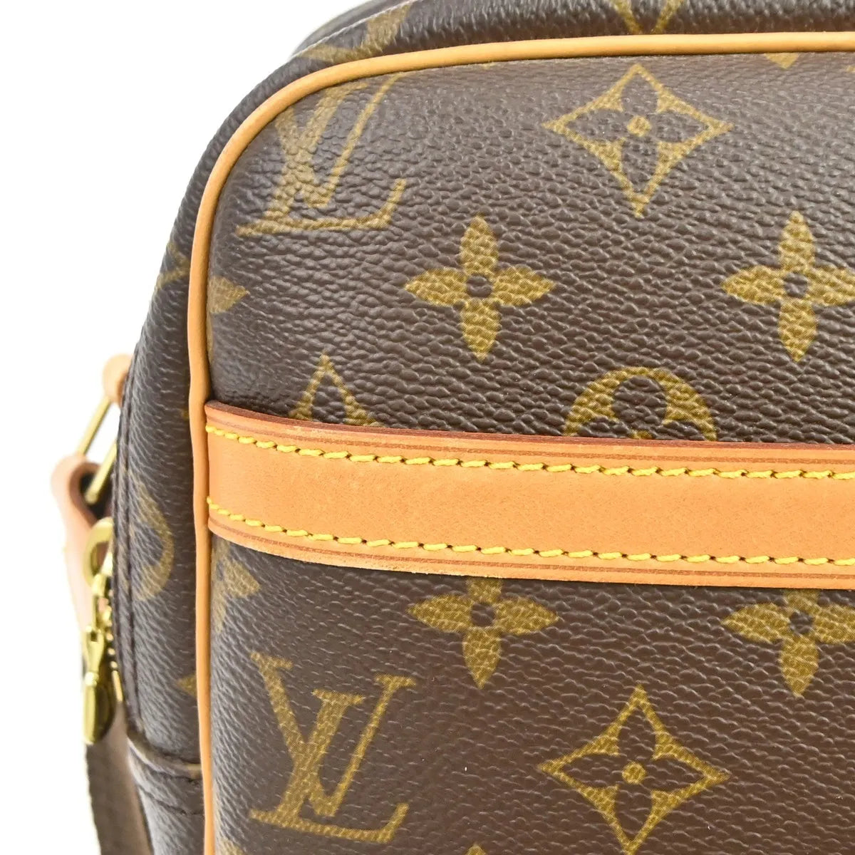 Louis Vuitton Reporter Monogram Brown Canvas Shoulder Bag Bag (Pre-Owned)