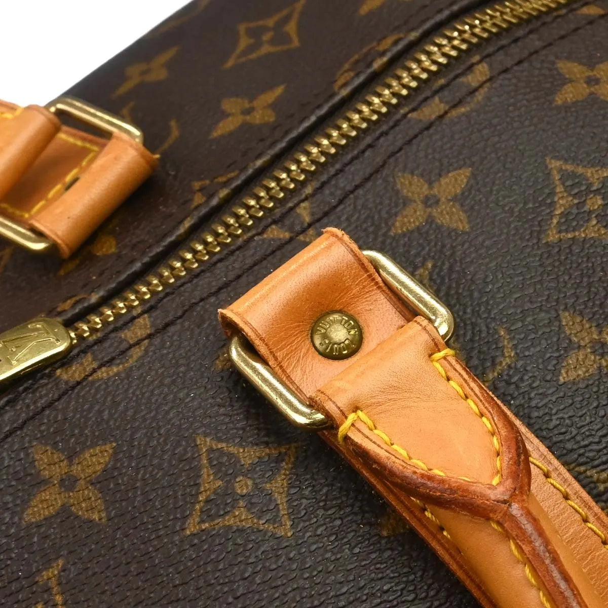 Louis Vuitton Keepall Bandouliere Bag Monogram Canvas Brown Canvas Travel Bag Bag (Pre-Owned)