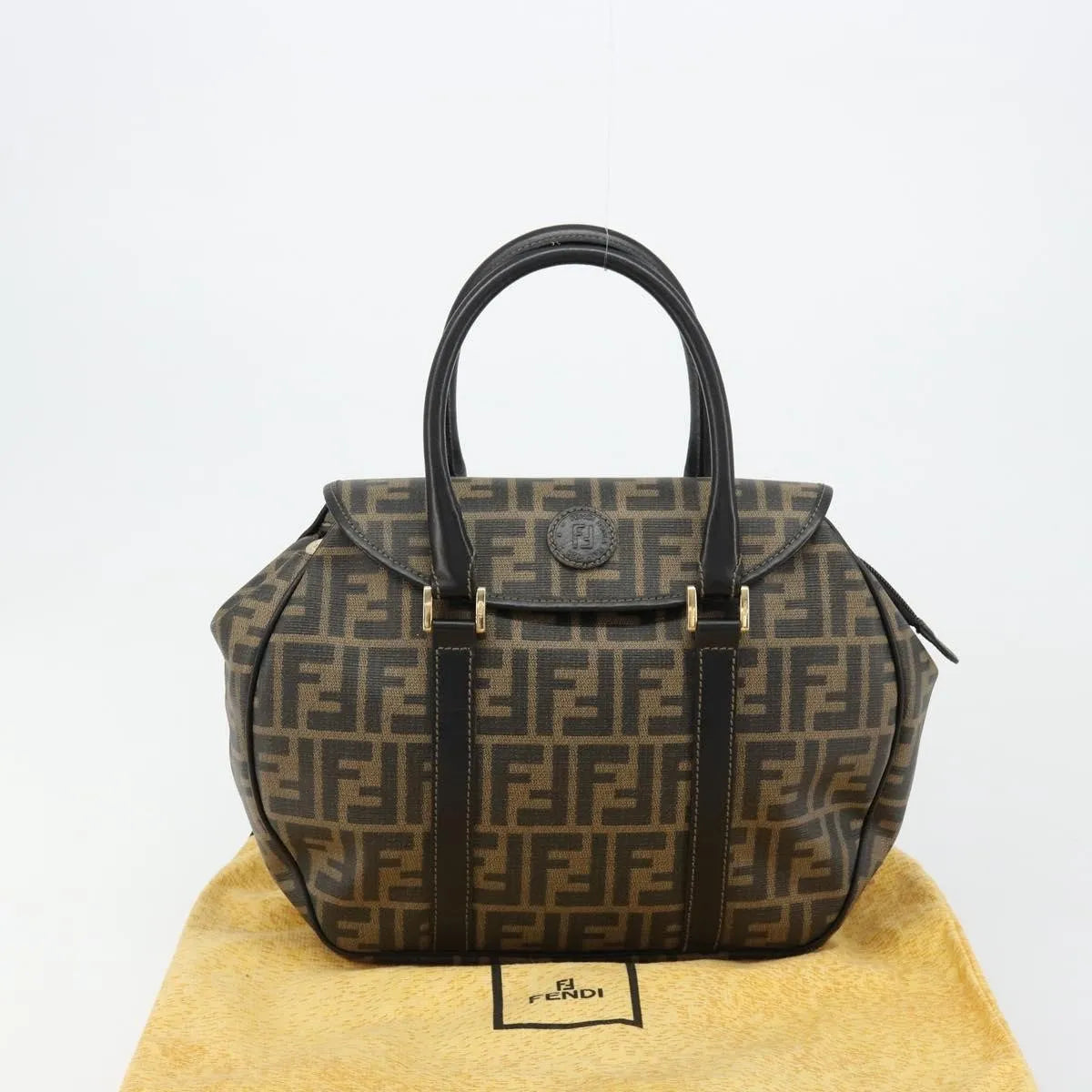 Fendi Zucca Tote Ff Motif Multicolour Canvas Handbag (Pre-Owned)