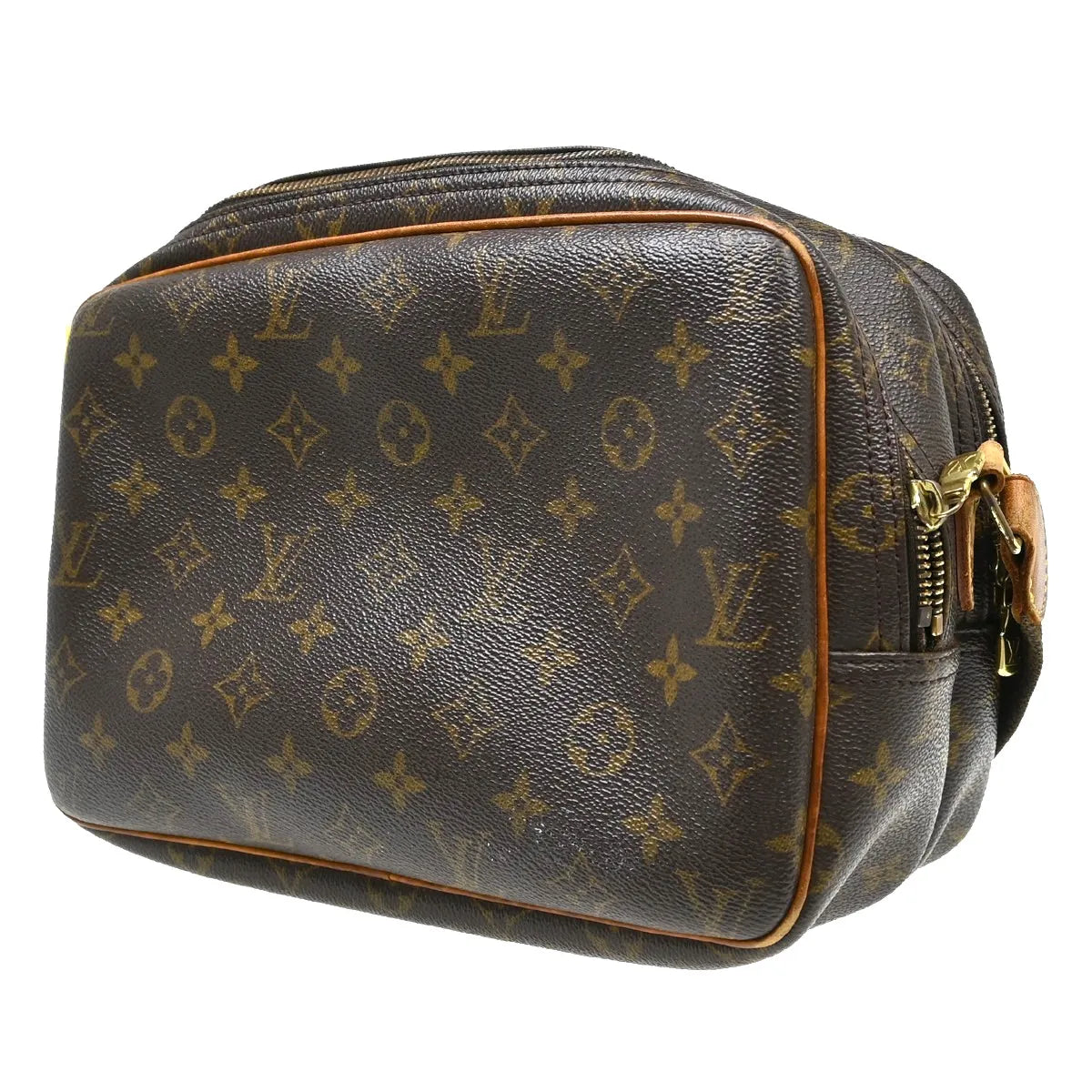Louis Vuitton Reporter Bag Monogram Canvas Brown Canvas Shoulder Bag Bag (Pre-Owned)