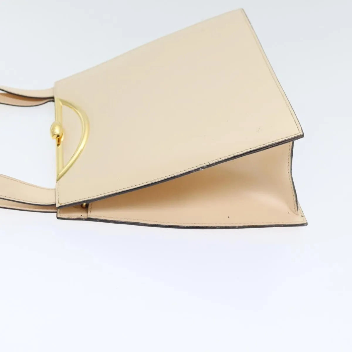 Celine Vintage Leather Ecru Leather Handbag (Pre-Owned)