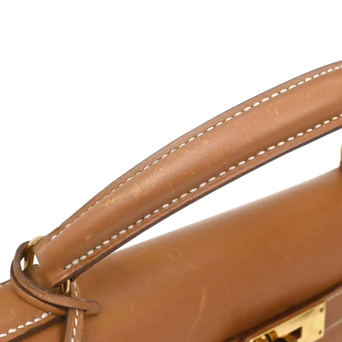 Hermes Kelly Sellier Chamonix Neutral Leather Handbag (Pre-Owned)