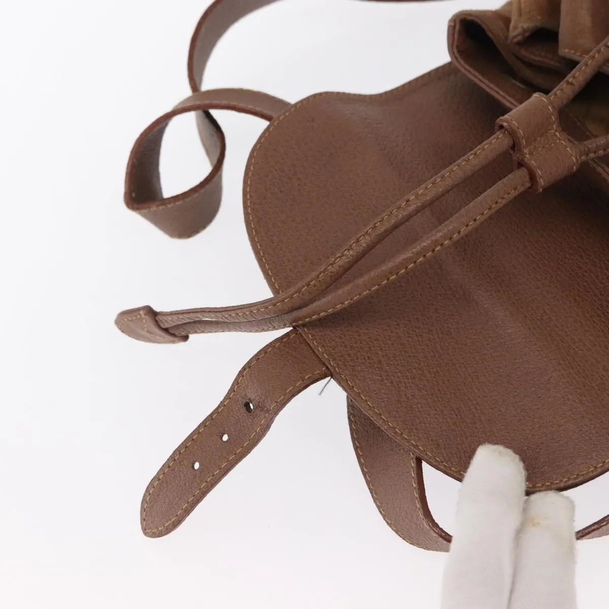 Gucci Vintage Bamboo Suede Brown Suede Backpack Bag (Pre-Owned)
