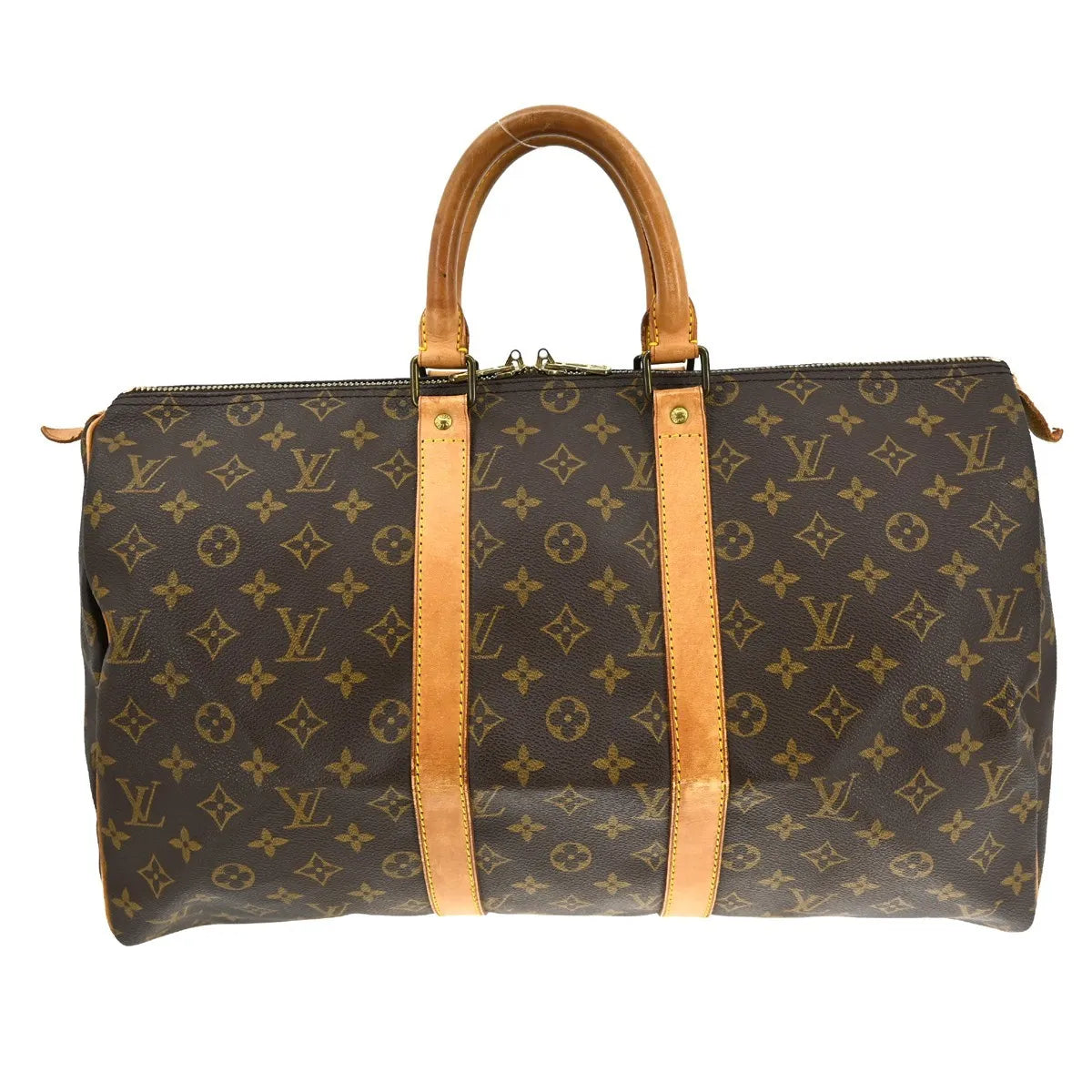 Louis Vuitton Keepall Bag Monogram Canvas Brown Canvas Travel Bag Bag (Pre-Owned)