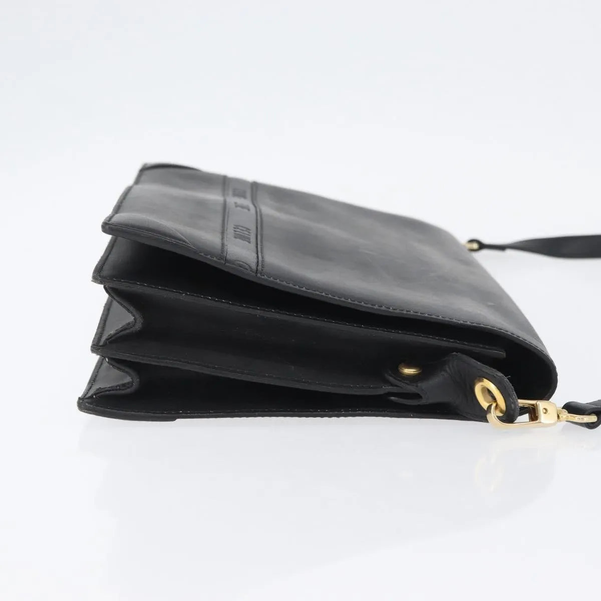Celine Vintage Leather Black Leather Shoulder Bag Bag (Pre-Owned)