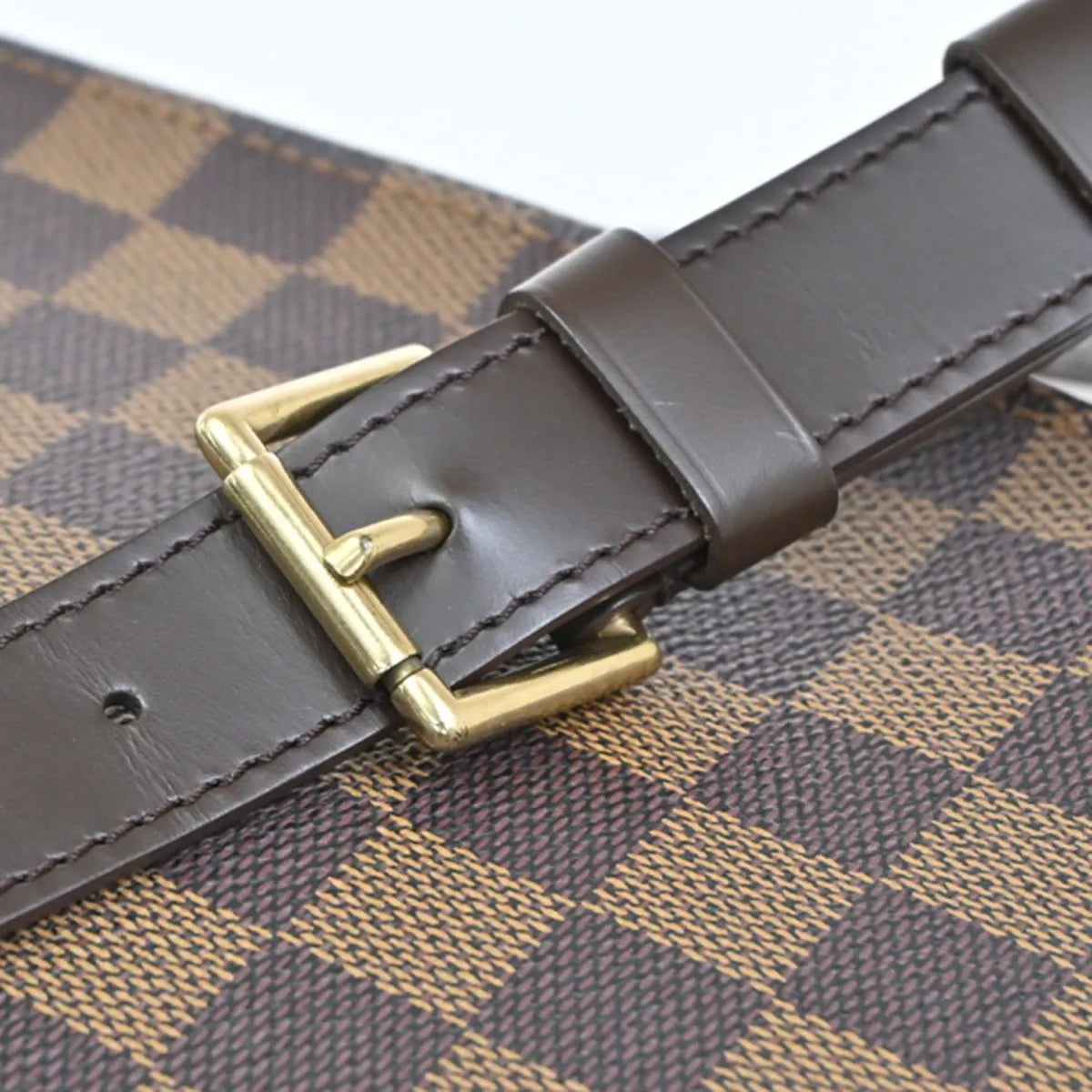 Louis Vuitton Portobello Messenger Damier Brown Canvas Shoulder Bag Bag (Pre-Owned)