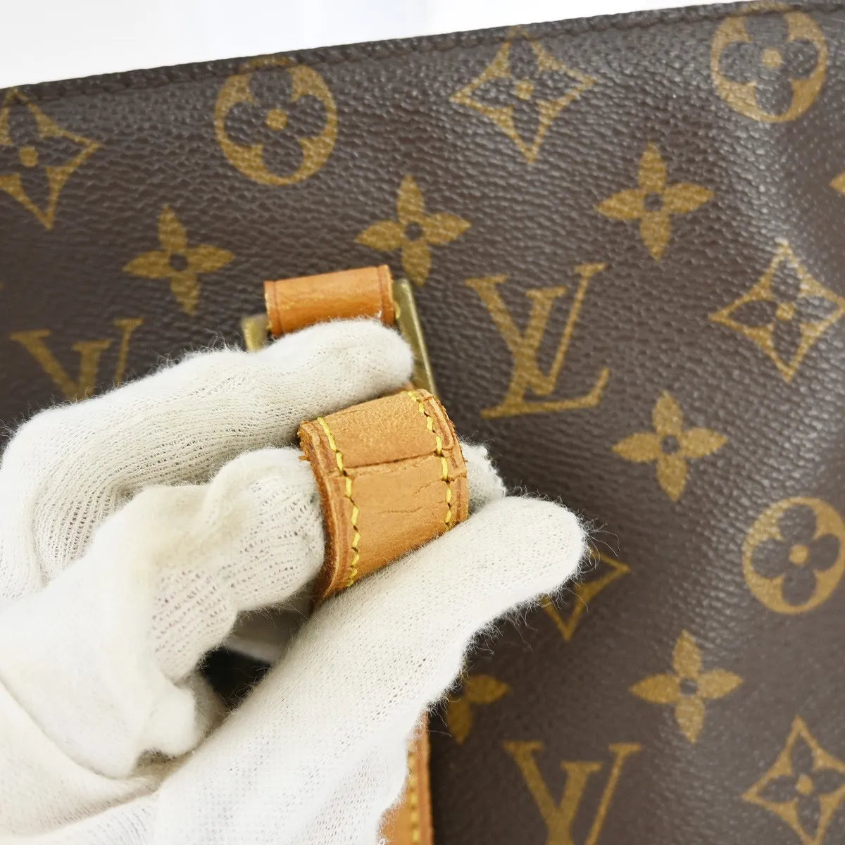 Louis Vuitton Cabas Mezzo Monogram Canvas Brown Canvas Tote Bag Bag (Pre-Owned)