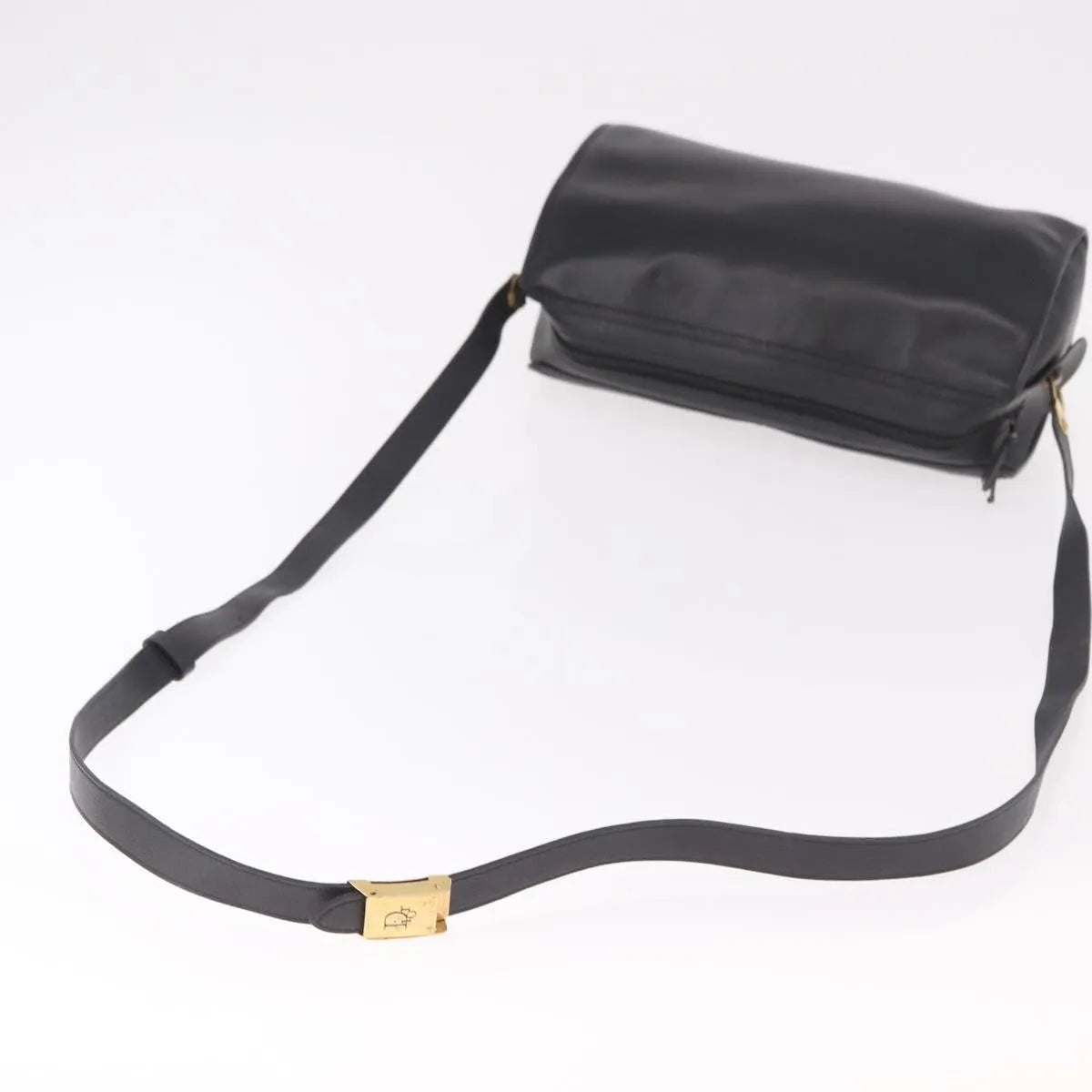 Christian Dior Vintage Leather Black Leather Shoulder Bag Bag (Pre-Owned)