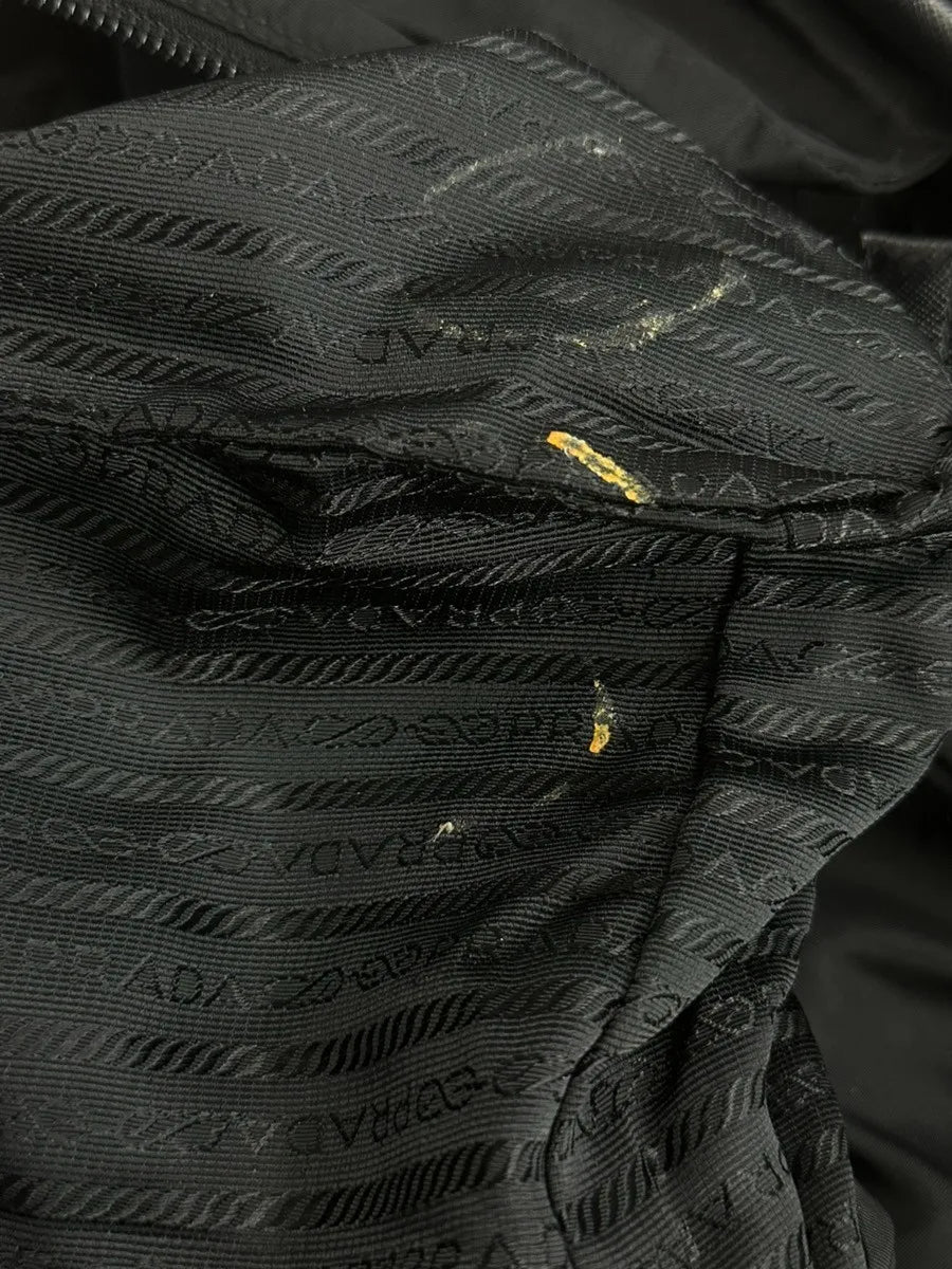 Prada Double Front Pocket Tessuto Black Nylon Backpack Bag (Pre-Owned)