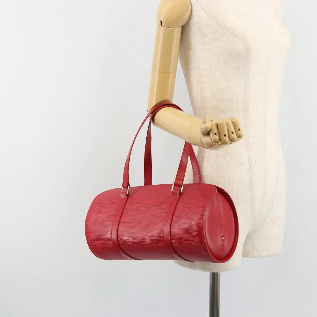 Louis Vuitton Soufflot Epi Leather Red Leather Handbag (Pre-Owned)