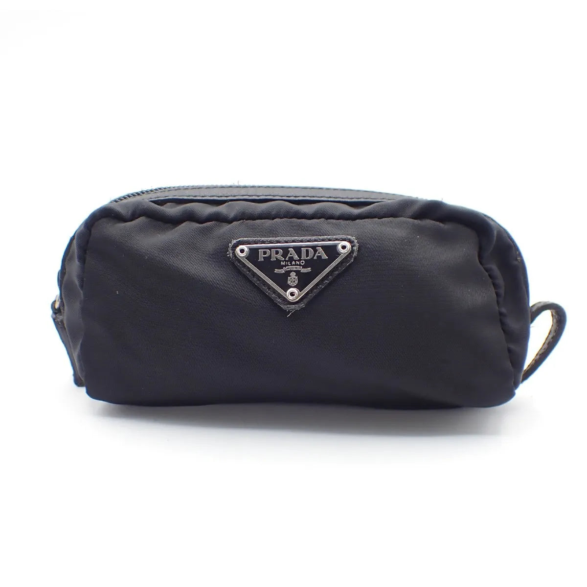 Prada Padded Zip Belt Tessuto Black Nylon Clutche & Pouche Bag (Pre-Owned)