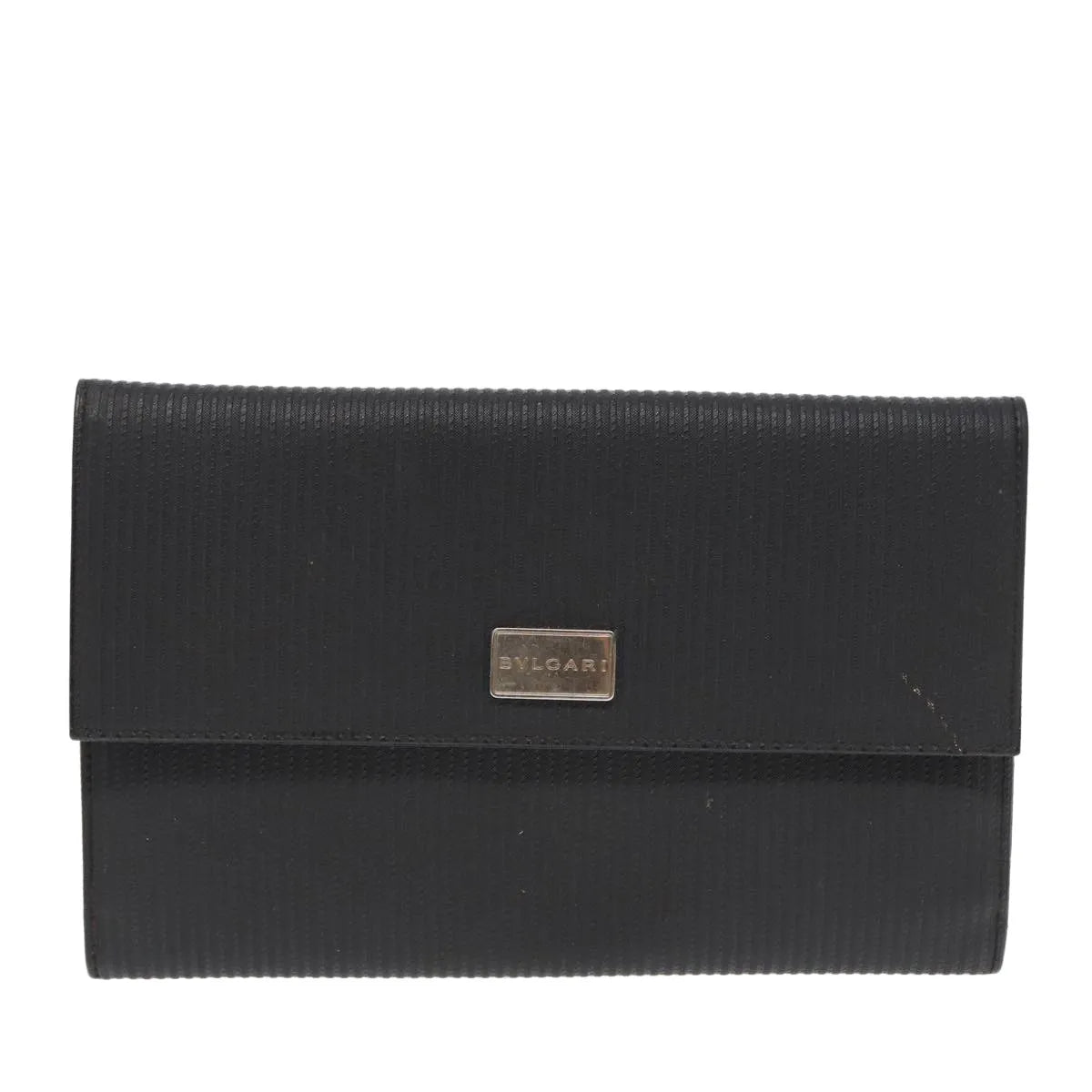 Bvlgari Clutch Pvc Leather Black Pvc Clutche & Pouche Bag (Pre-Owned)