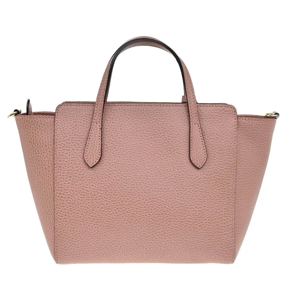 Gucci Swing Pebbled Leather Pink Leather Handbag (Pre-Owned)
