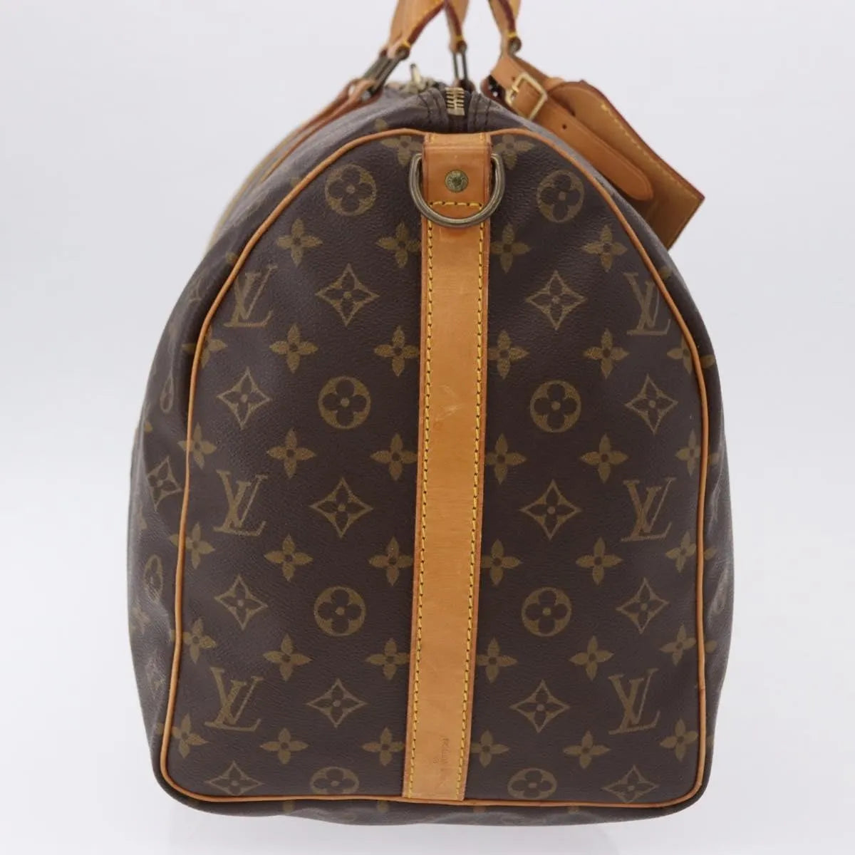 Louis Vuitton Keepall Bandoulière Monogram Brown Canvas Travel Bag Bag (Pre-Owned)