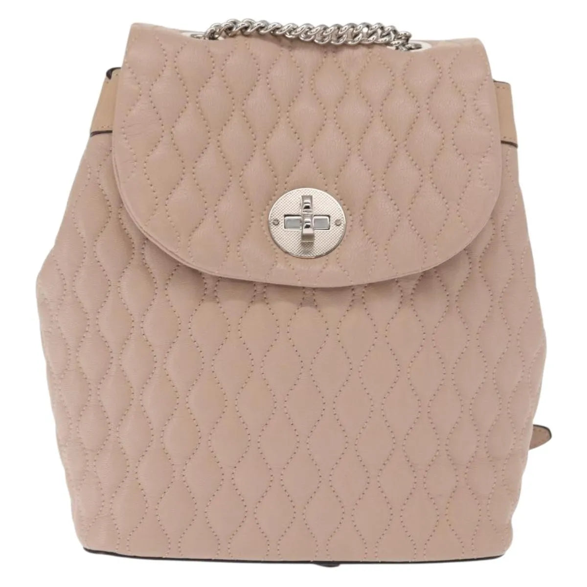 Bally Vintage Leather Pink Leather Backpack Bag (Pre-Owned)