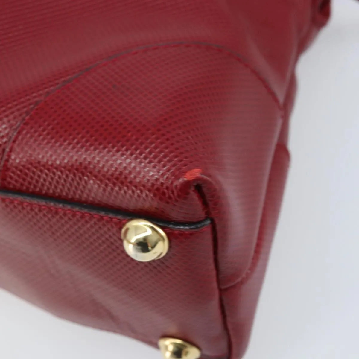 Bottega Veneta Vintage Leather Red Leather Handbag (Pre-Owned)