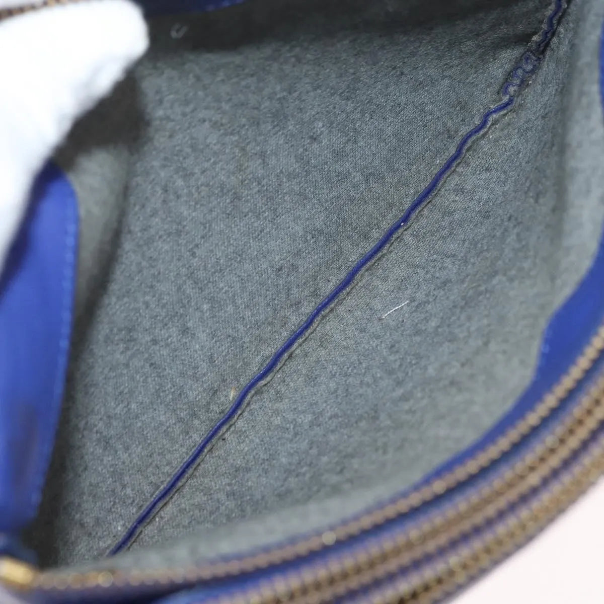 Celine Trio Leather Blue Leather Shoulder Bag Bag (Pre-Owned)
