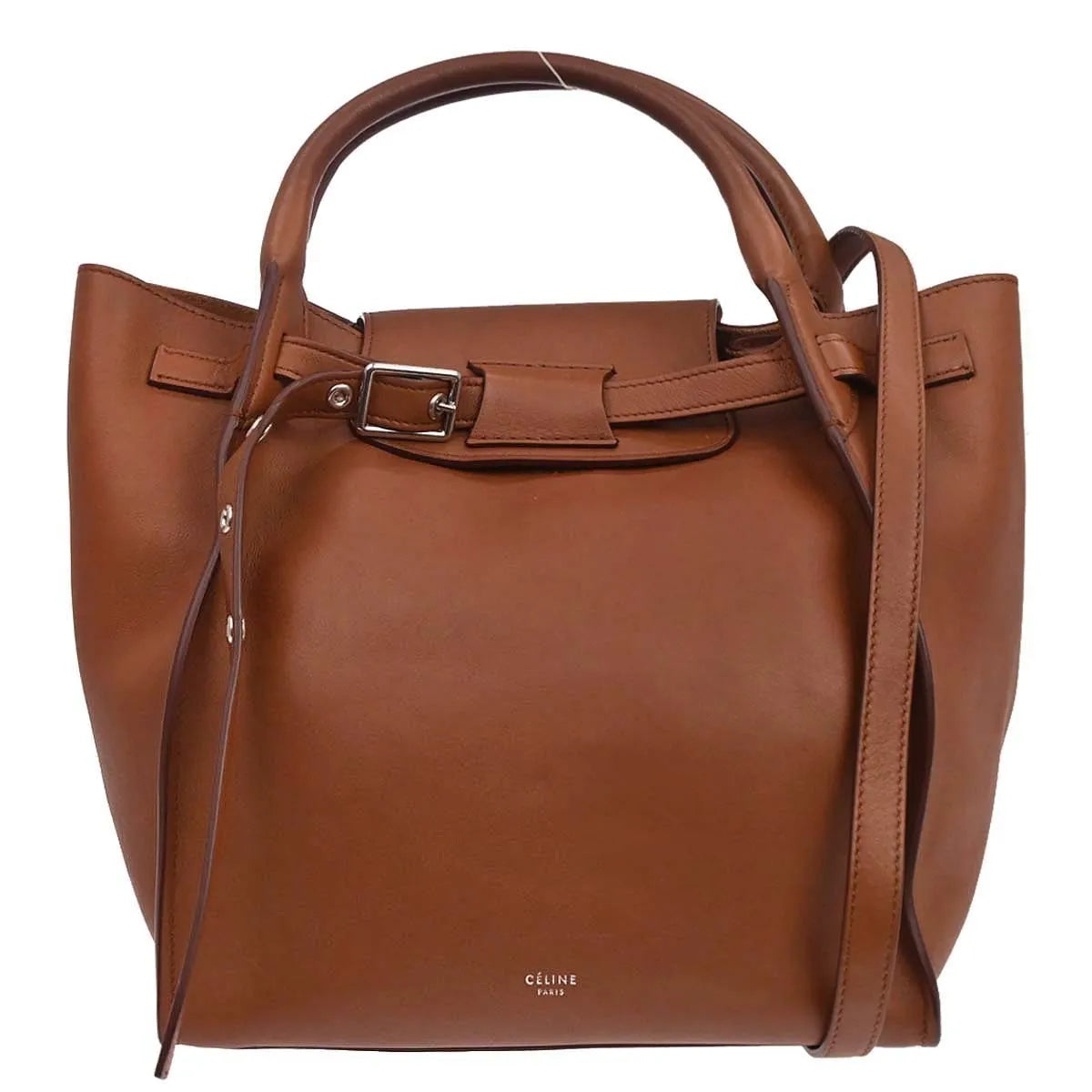Celine Big Smooth Leather Brown Leather Handbag (Pre-Owned)