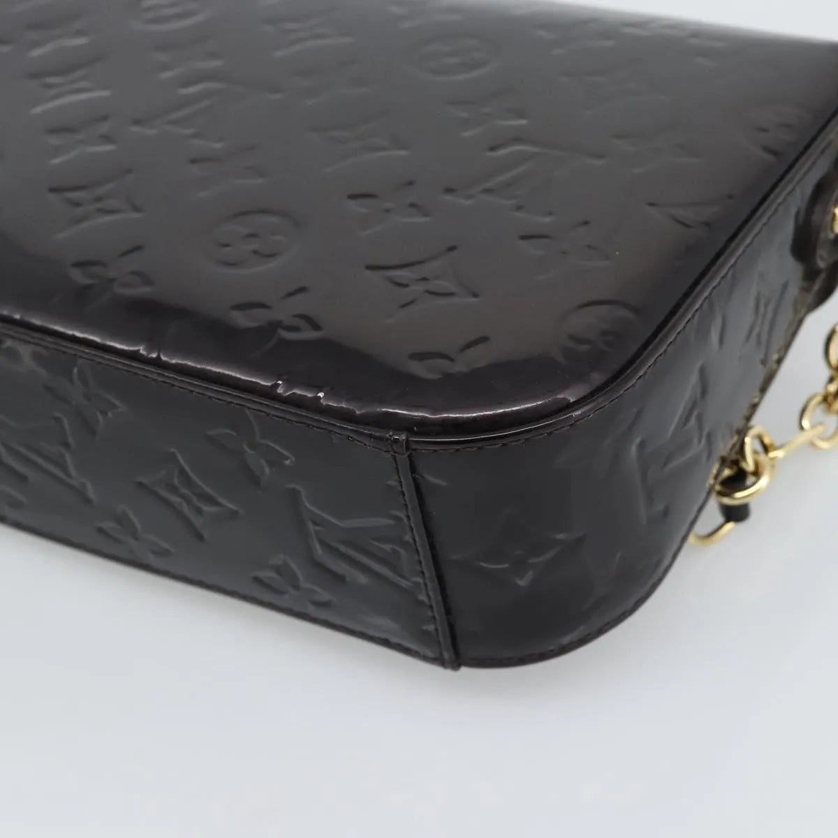 Louis Vuitton Rodeo Drive Monogram Vernis Black Patent_Leather Handbag (Pre-Owned)